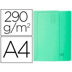 50 Unidades - Subcarpeta cartulina con bolsa exacompta din a4 verde 290 gr
