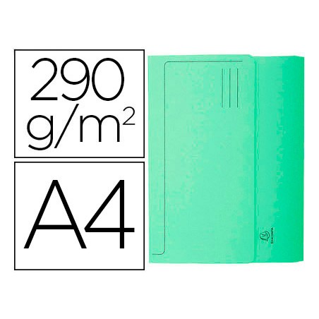 50 Unidades - Subcarpeta cartulina con bolsa exacompta din a4 verde 290 gr