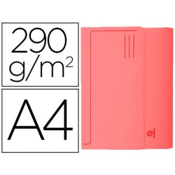 50 Unidades - Subcarpeta cartulina con bolsa exacompta din a4 rojo 290 gr
