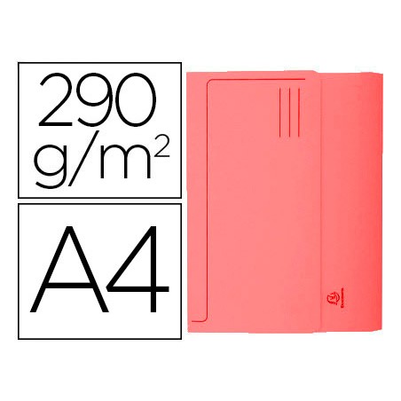 50 Unidades - Subcarpeta cartulina con bolsa exacompta din a4 rojo 290 gr