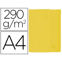 50 Unidades - Subcarpeta cartulina con bolsa exacompta din a4 amarillo 290 gr