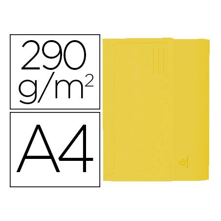50 Unidades - Subcarpeta cartulina con bolsa exacompta din a4 amarillo 290 gr
