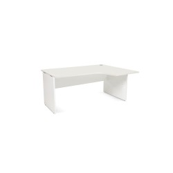 Mesa rocada serie work 160x110x76 cm derecha acabado aw04 blanco/blanco