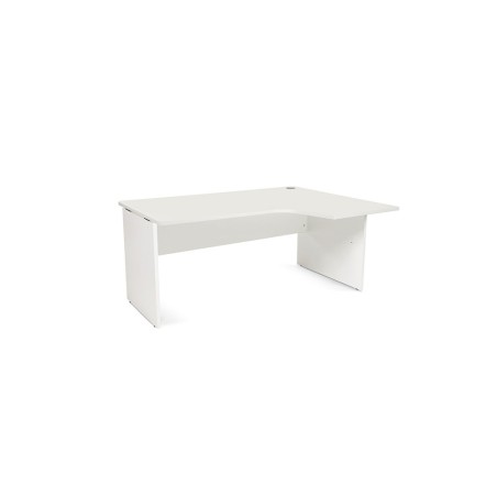 Mesa rocada serie work 160x110x76 cm derecha acabado aw04 blanco/blanco