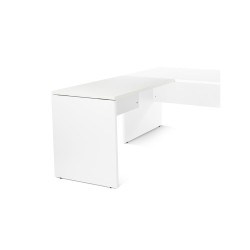 Ala para mesa rocada serie work 100x60 cm derecha o izquierda acabado aw04 blanco/blanco