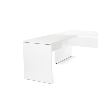 Ala para mesa rocada serie work 100x60 cm derecha o izquierda acabado aw04 blanco/blanco