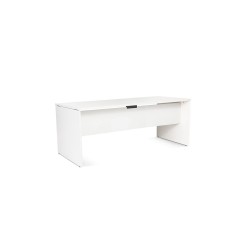 Mesa oficina rocada serie work 180x80 cm acabado aw04 blanco/blanco