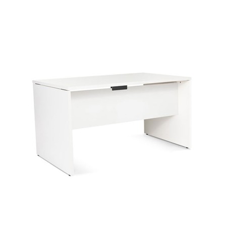 Mesa oficina rocada serie work 140x80 cm acabado aw04 blanco/blanco