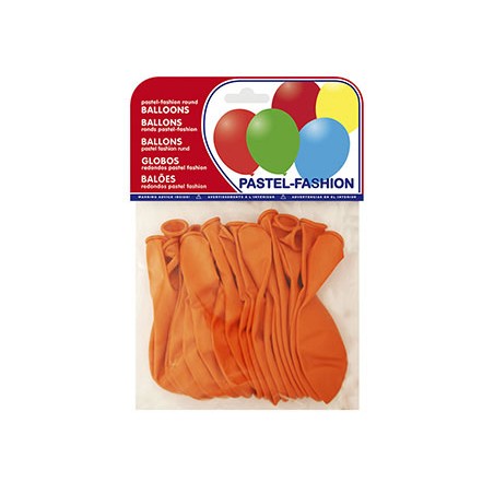 Globo 100% latex biodegradable pastel naranja bolsa de 20 unidades