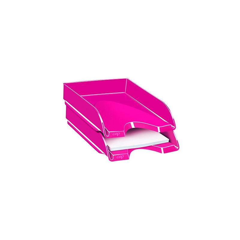 Bandeja sobremesa cep plastico rosa 257x348x66 mm