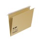 25 Unidades - Carpeta colgante fade tiki folio prolongado visor superior 290 mm efecto lupa kraft eco 230 g/m lomo v