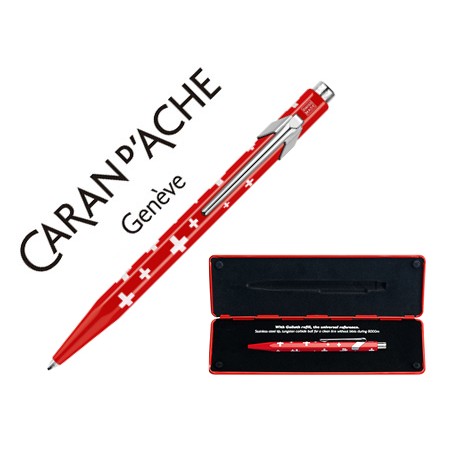 Boligrafo caran d'ache 849 total swiss con estuche punta media