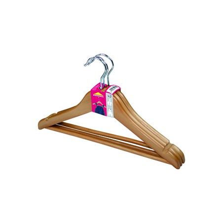 Percha de madera infantil pack de 3 unidades