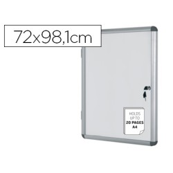 Vitrina de anuncios bi-office fondo magnetico extraplana de interior 720x981 mm