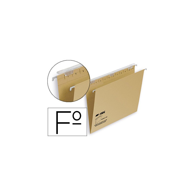 25 Unidades - Carpeta colgante fade tiki folio visor superior 290 mm efecto lupa kraft eco 230 g/m lomo v 25 Unidades - Carpeta colgante fade tiki folio visor superior 290 mm efecto lupa kraft eco 230 g/m lomo v