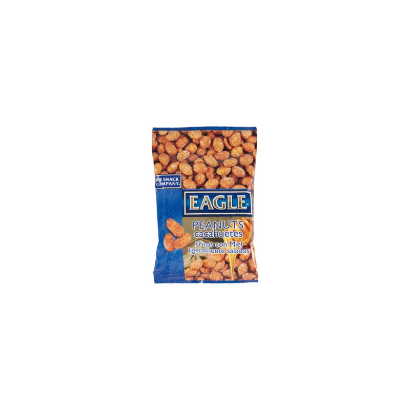 Cacahuetes fritos con miel eagle snacks ligeramente salados bolsa 90 g