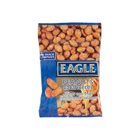 Cacahuetes fritos con miel eagle snacks ligeramente salados bolsa 90 g