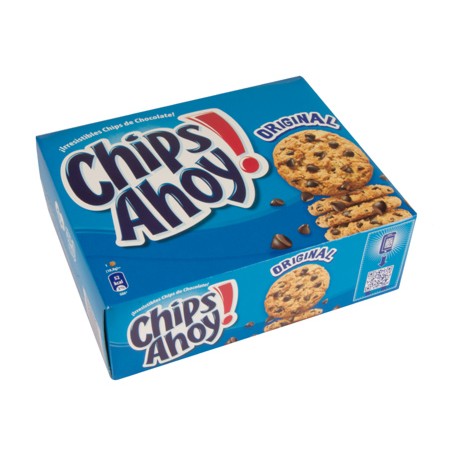 Galleta chips ahoy paquete de 128 g caja de 2 unidades