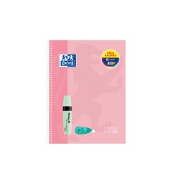 Cuaderno espiral oxford ebook 10 tapa extradura din a4+ 120h cuadro 5 mm + pack fancy roller + pack rotuladores
