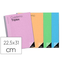 Cuaderno triplex additio plan de curso evaluacion agenda plan semanal y tutorias fundas transparentes 22,5x31cm