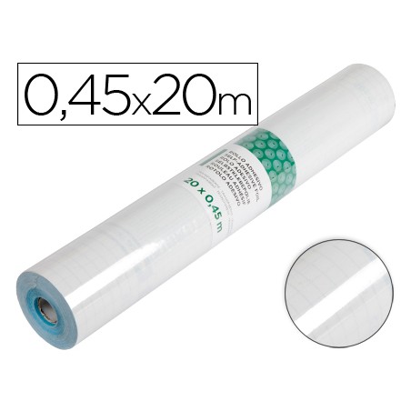 Rollo adhesivo liderpapel transparente rollo de 0,45 x 20 m 100 mc