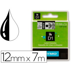 Cinta dymo negro transparente 12mm x7 m d1