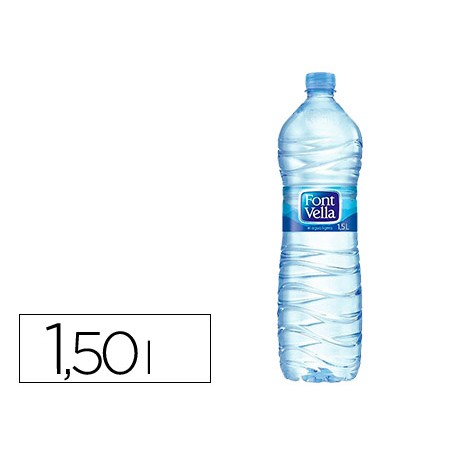 Agua mineral natural font vella botella sant hilari 1,5 l