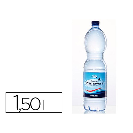 Agua mineral natural fuente primavera botella de 1,5 l