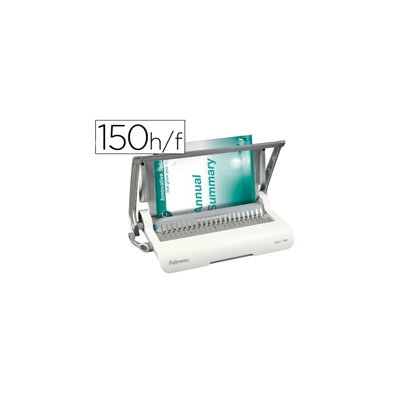 Encuadernadora para canutillo fellowes star+150 perfora 15 hojas tamaño din a4 encuaderna hasta 150 hojas