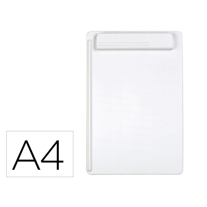 Portanotas maul go din a4 plastico reciclado con pinza color blanco Portanotas maul go din a4 plastico reciclado con pinza color blanco