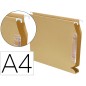 25 Unidades - Carpeta colgante fade din a4 visor lateral 250x330x30 mm kraft