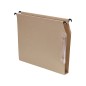 25 Unidades - Carpeta colgante fade din a4 visor lateral 250x330x30 mm kraft