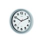 Reloj maul step de pared redondo 30 cm diametro electrico color plata