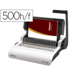 Encuadernadora manual para canutillo fellowes pulsar+300 perfora 20 hojas tamaño din a4encuaderna hasta 300 hojas