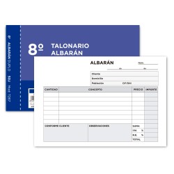 Talonario liderpapel albaran octavo duplicado apaisado