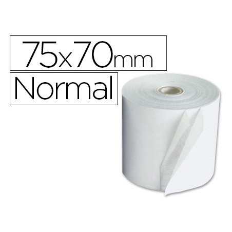 10 Unidades - Rolo branco q-connect electra 75x70x11mm 60 grs
