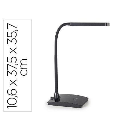 Lampara de escritorio maul led 5w 616lm luz ajustable panel tactil doble brazo negra