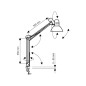 Lampara de escritorio maul metal 57w doble brazo cabezal orientable pinza blanca