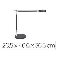 Lampara de escritorio maul led 5w 618lm luz ajustable panel tactil doble brazo negra