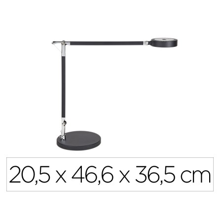 Lampara de escritorio maul led 5w 618lm luz ajustable panel tactil doble brazo negra