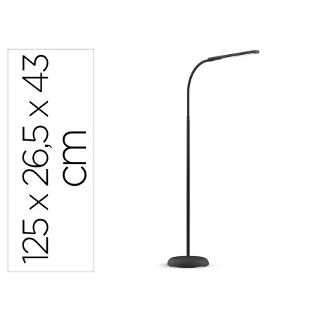 Lampara de escritorio maul led 5w 726lm luz calida brillo regulable cabezal reclinable negra