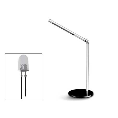 Lampara de escritorio cep led 4,92w 255lm brillo regulable cabeza giratoria 360º gris metalizado