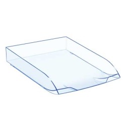 Bandeja sobremesa cep confort plastico transparente celeste 370x270x61 mm