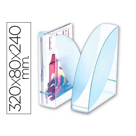 Revistero cep confort ice blue plastico celeste transparente