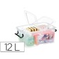 Contenedor plastico cep 12 litros 405x295x183 mm transparente con tapa y cierre hermetico Contenedor plastico cep 12 litros 405x295x183 mm transparente con tapa y cierre hermetico