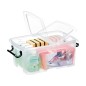 Contenedor plastico cep 12 litros 405x295x183 mm transparente con tapa y cierre hermetico Contenedor plastico cep 12 litros 405x295x183 mm transparente con tapa y cierre hermetico