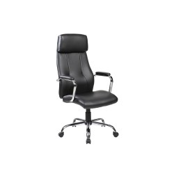 Silla rocada direccion simil piel con brazos metalicos sistema basculante 1180x530 mm