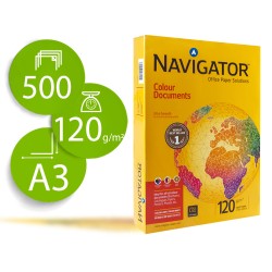 Papel fotocopiadora navigator din a3 120 gramos paquete de 500 hojas