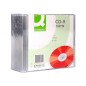 10 Unidades - Cd-r q-connect capacidad 700mb duracion 80min velocidad 52x caja slim