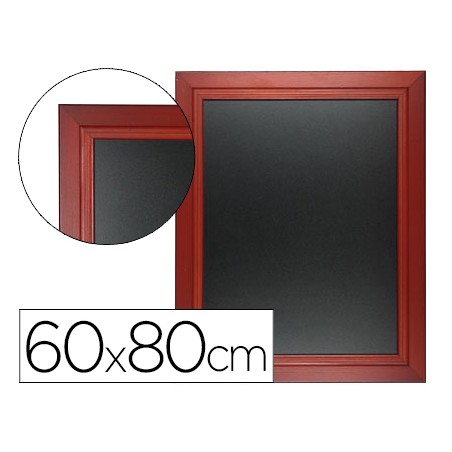 Pizarra negra liderpapel mural de madera con superficie para rotuladores tipo tiza 60x80cm